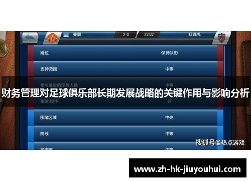 财务管理对足球俱乐部长期发展战略的关键作用与影响分析